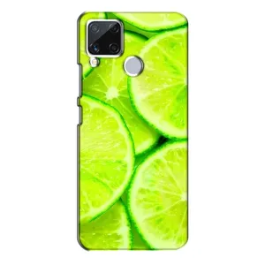 Чехол с изображением вкусной еды для Realme C15 (Лайм)