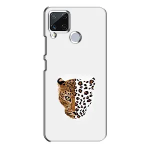 Чохол з леопардовим принтом на Realme C15 (Леопард на білому)