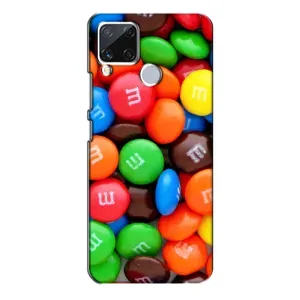 Чехол с изображением вкусной еды для Realme C15 (Разноцветные M&M'S)