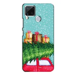 Чехол Новогодняя Елка на Realme C15 (Новогодние подарки)