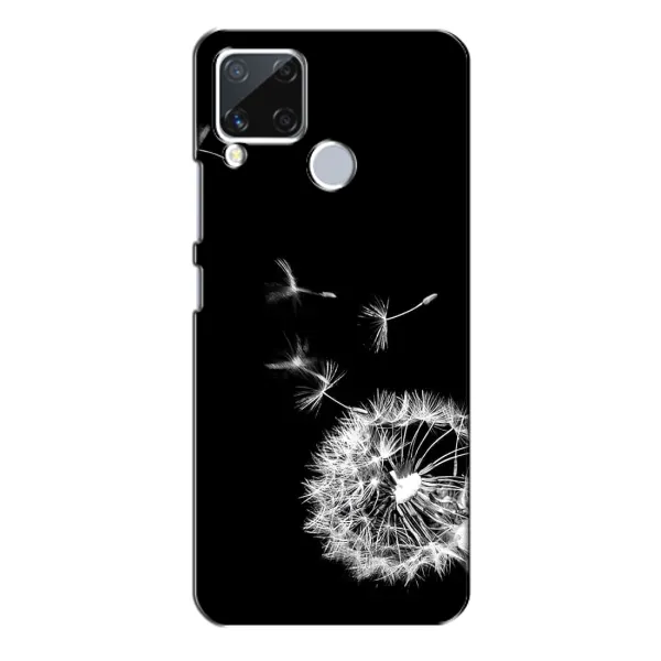 Чехол с рисунком «Одуванчик на чёрном» для Realme C15 Чехол с рисунком «Одуванчик на чёрном» для Realme C15