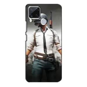 Силиконовый чехол с картинкой "Герой Pubg" на Realme C15 (Пабг)