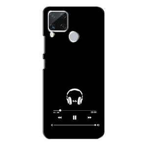 Чехол с картинками на черном фоне для Realme C15 (Плеер)