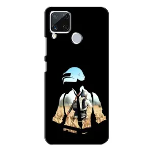 Силиконовый чехол с картинкой "Герой Pubg" на Realme C15 (Пубг мен)