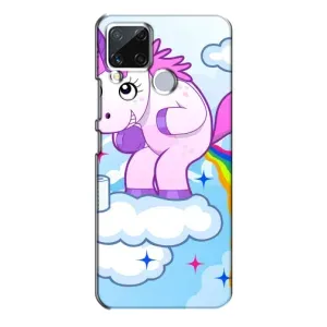 Чехол Unicorn на Realme C15 (Радуга единорожка)