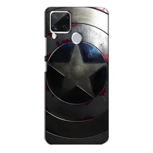 Чехол с Щитом Капитана Америки на Realme C15 (Ретро Щит Капитана)