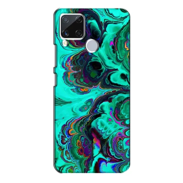 Чехол с рисунком «Салатный мрамор» для Realme C15 Чехол с рисунком «Салатный мрамор» для Realme C15