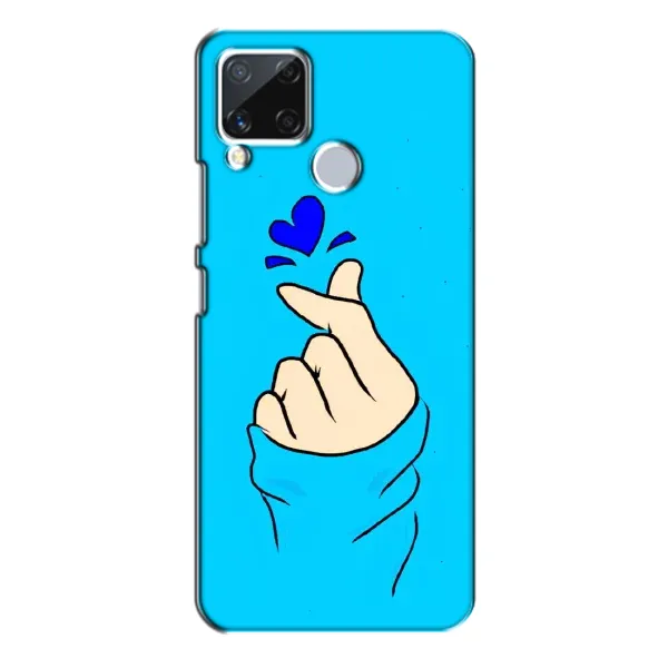 Чехол с рисунком «Сердце на синем» для Realme C15 Чехол с рисунком «Сердце на синем» для Realme C15