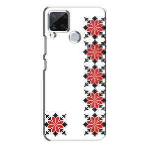Силиконовый Чехол на Realme C15 с картинкой Вышиванки (Силуэт вышиванки)