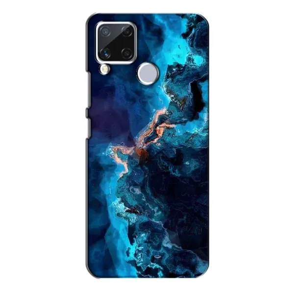 Чехол с рисунком «Синий мрамор» для Realme C15 Чехол с рисунком «Синий мрамор» для Realme C15