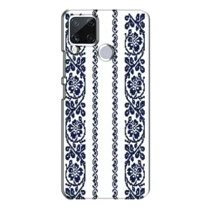 Силиконовый Чехол на Realme C15 с картинкой Вышиванки (Синяя вышиванка)