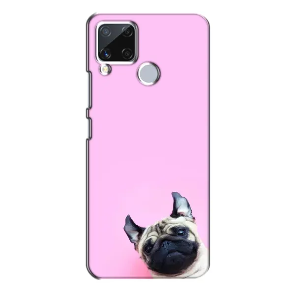 Чехол с рисунком «Собака на розовом» для Realme C15 Чехол с рисунком «Собака на розовом» для Realme C15