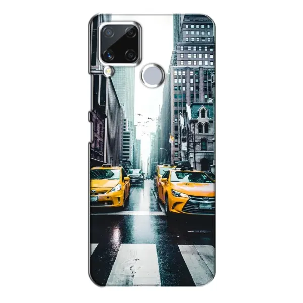 Чехол с рисунком «Такси» для Realme C15