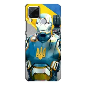 Силиконовый Чехол на Realme C15 (Я-Украина) (Украинский робокоп)