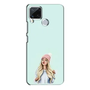 Силіконовый Чохол на Realme C15 з картинкой Модных девушек (В шапці)