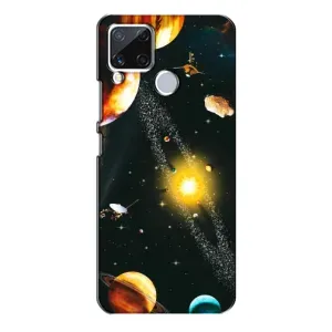 Чехол (ТПУ) с планетами на Realme C15 (Вид с космоса)