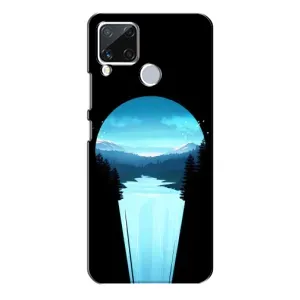 Летний Чехол на Realme C15 (Синий Водопад)