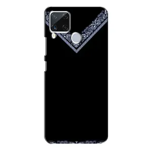 Силиконовый Чехол на Realme C15 (Воротник вышиванки)