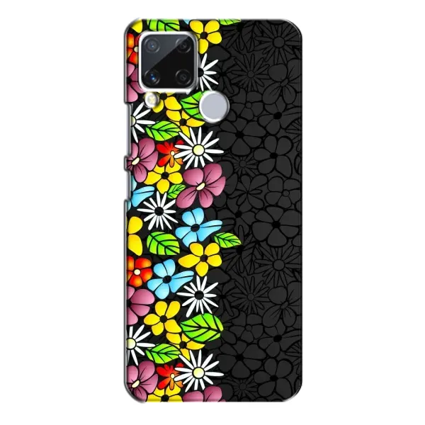 Чехол с рисунком «Яркие цветы» для Realme C15