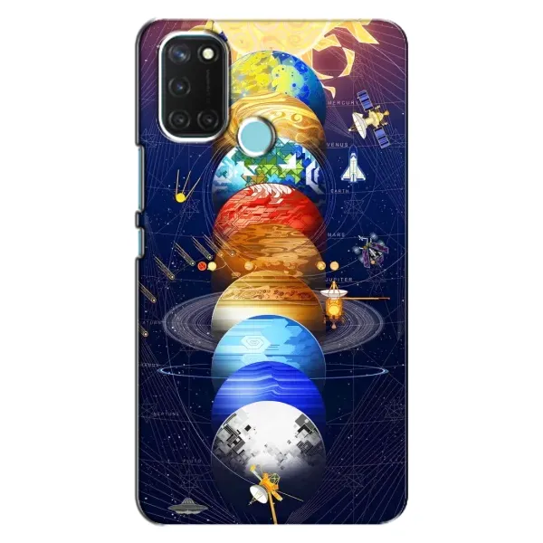 Чехол с рисунком «Арт планети» для Realme C17