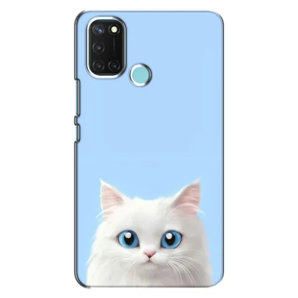 Чехол с рисунком «Белый кот» для Realme C17 Чехол с рисунком «Белый кот» для Realme C17