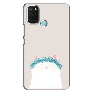 Чехол на тематику: Коты для Realme C17 (Белый котик)