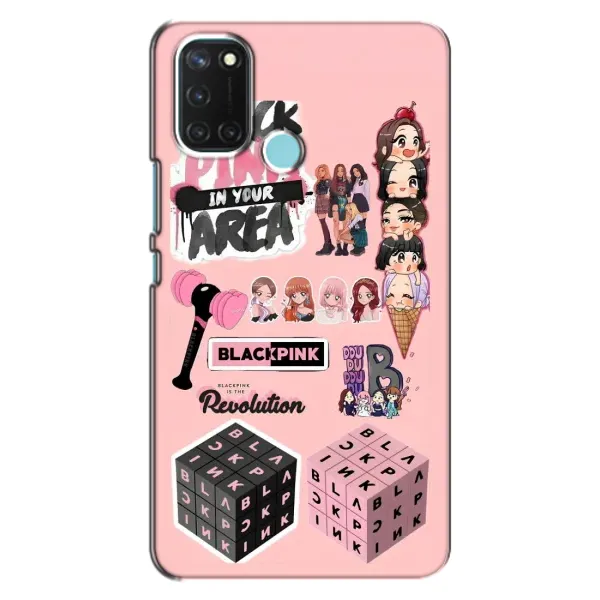 Чехол с рисунком «BLACK PINK коллаж» для Realme C17 Чехол с рисунком «BLACK PINK коллаж» для Realme C17
