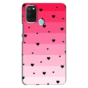Чехлы с тематикой "Маленькие Сердечки" на Realme C17 (Чорные сердечки)