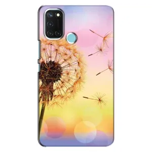 Силиконовый Чехол с одуванчиками на Realme C17 (Цветок-одуванчик)