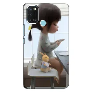 Девчачий Чехол для Realme C17 (Девочка с игрушкой)