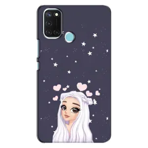 Чохол Стильні дівчата на Realme C17 (Дівчина та серця)