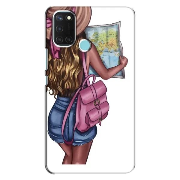 Чехол с рисунком «Девушка Путешественник» для Realme C17 Чехол с рисунком «Девушка Путешественник» для Realme C17