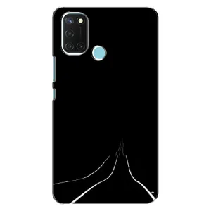 Чехол с картинками на черном фоне для Realme C17 (Дорога)