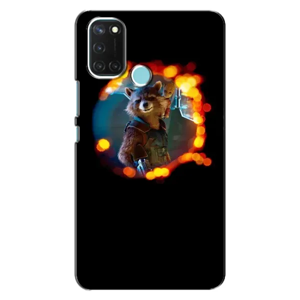 Чехол с рисунком «Енот Ракета» для Realme C17