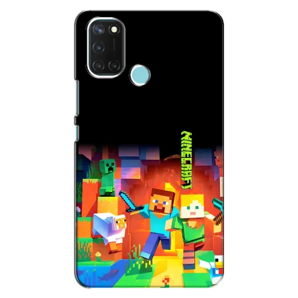 Чехол с рисунком «Герой Майнкрафт» для Realme C17 Чехол с рисунком «Герой Майнкрафт» для Realme C17