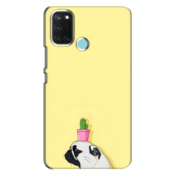 Чехол с рисунком «Кактус на голове» для Realme C17