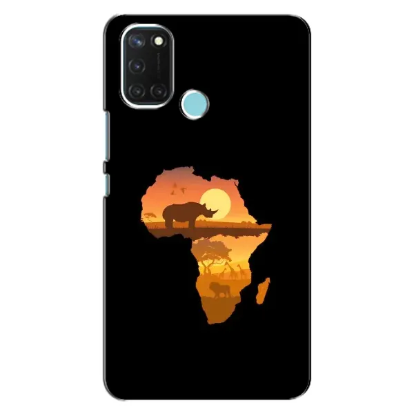 Чехол с рисунком «Карта» для Realme C17