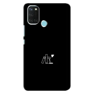 Чехол с картинками на черном фоне для Realme C17 (Книжки)