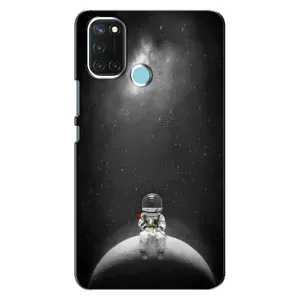 Силиконовый Чехол с принтом "Космонавты" на Realme C17 (Космонавт романтик)