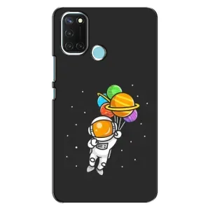 Силіконовый Чохол з принтом "Космонавти" на Realme C17 (Космонавт з кульками)