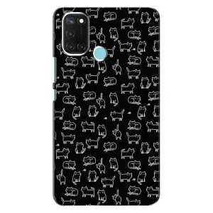 Чехол на тематику: Коты для Realme C17 (Котики на черном)