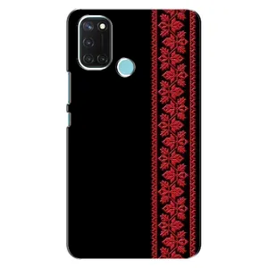 Силіконовый Чохол на Realme C17 (Червона вишиванка)
