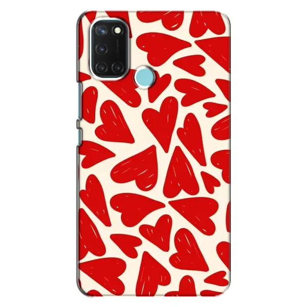 Чехол с рисунком «Красные сердечка» для Realme C17 Чехол с рисунком «Красные сердечка» для Realme C17