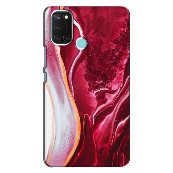 Чехол с рисунком «Красный мрамор» для Realme C17 Чехол с рисунком «Красный мрамор» для Realme C17