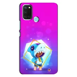Чехол Бравл Старс для Realme C17 (Леон в костюме Акулы)