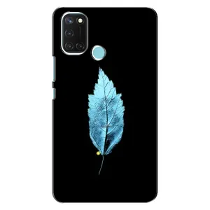 Чехол с картинками на черном фоне для Realme C17 (Листочек)