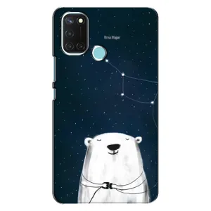 Силиконовый бампер с картинкой животных для Realme C17 (Медведица)