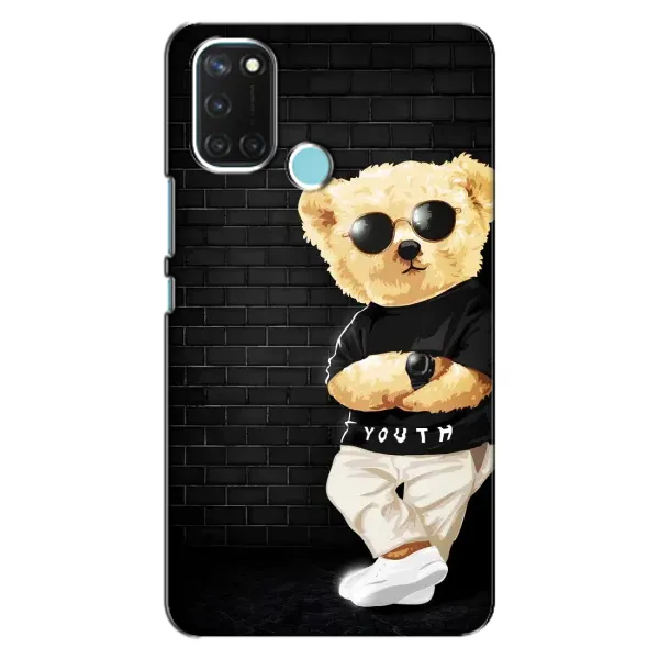 Чехол с рисунком «Мишка в очках» для Realme C17