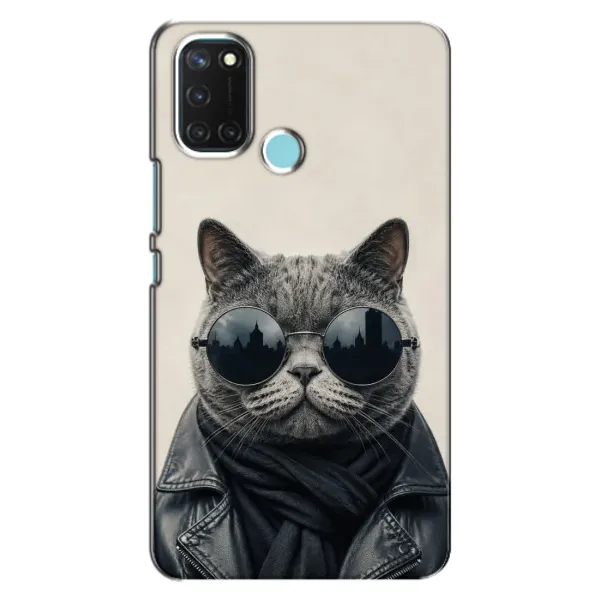Чехол с рисунком «Модный кот» для Realme C17 Чехол с рисунком «Модный кот» для Realme C17