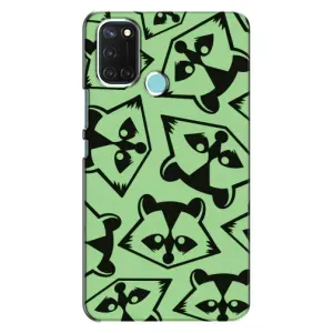 Силиконовый Чехол с Енотами на Realme C17 (Мордочки Енота)